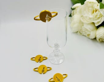 30pcs Saturn planet drink tags: Astronaut birthday decors, Outer space glass decorative clips