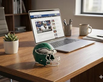 Philadelphia Eagles Inspired Mini Helmet Replica - 3D Printed Desk Decor