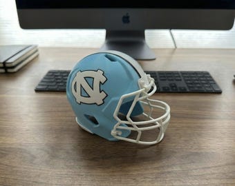 UNC Tar Heels Custom 3D Printed Football Helmet - 7" Desk Display - North Carolina