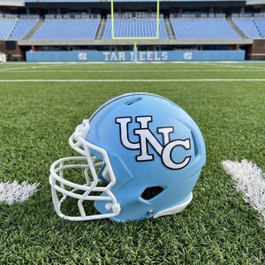 UNC Tar Heels Custom 3D Printed Football Helmet - 7" Desk Display - North Carolina Retro