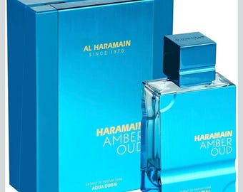 Original Al Haramain Amber Oud Aqua Dubai: Fruktig Amber Musk Parfym