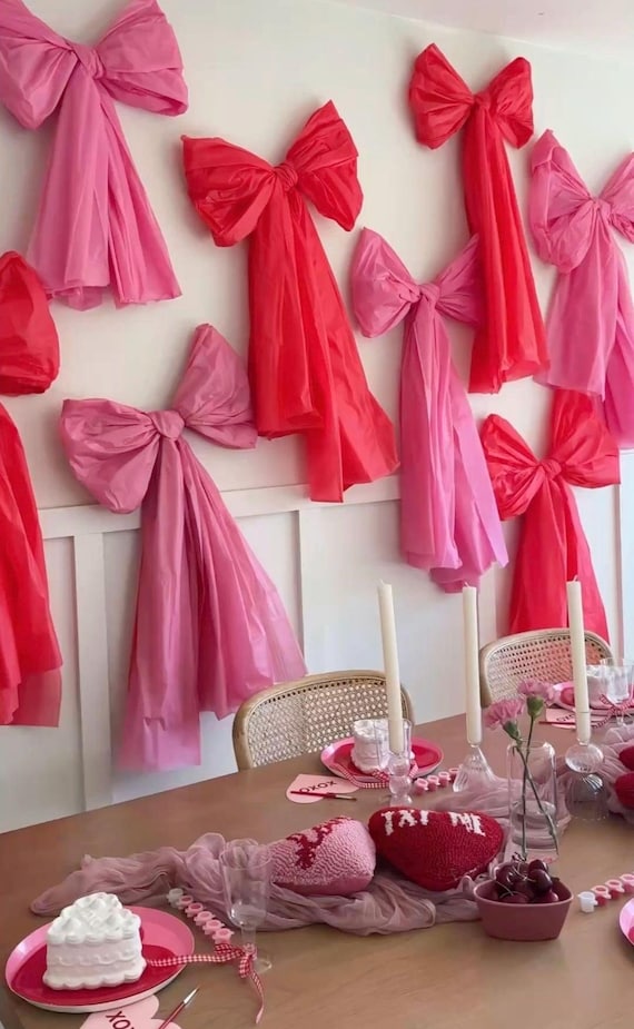 Valentine’s Day Oversized bow party decor, coquette, girly, bridal shower, birthday, baby shower
