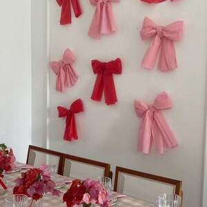 Oversized bow party decor, coquette, girly, bridal shower, birthday, baby shower image 3