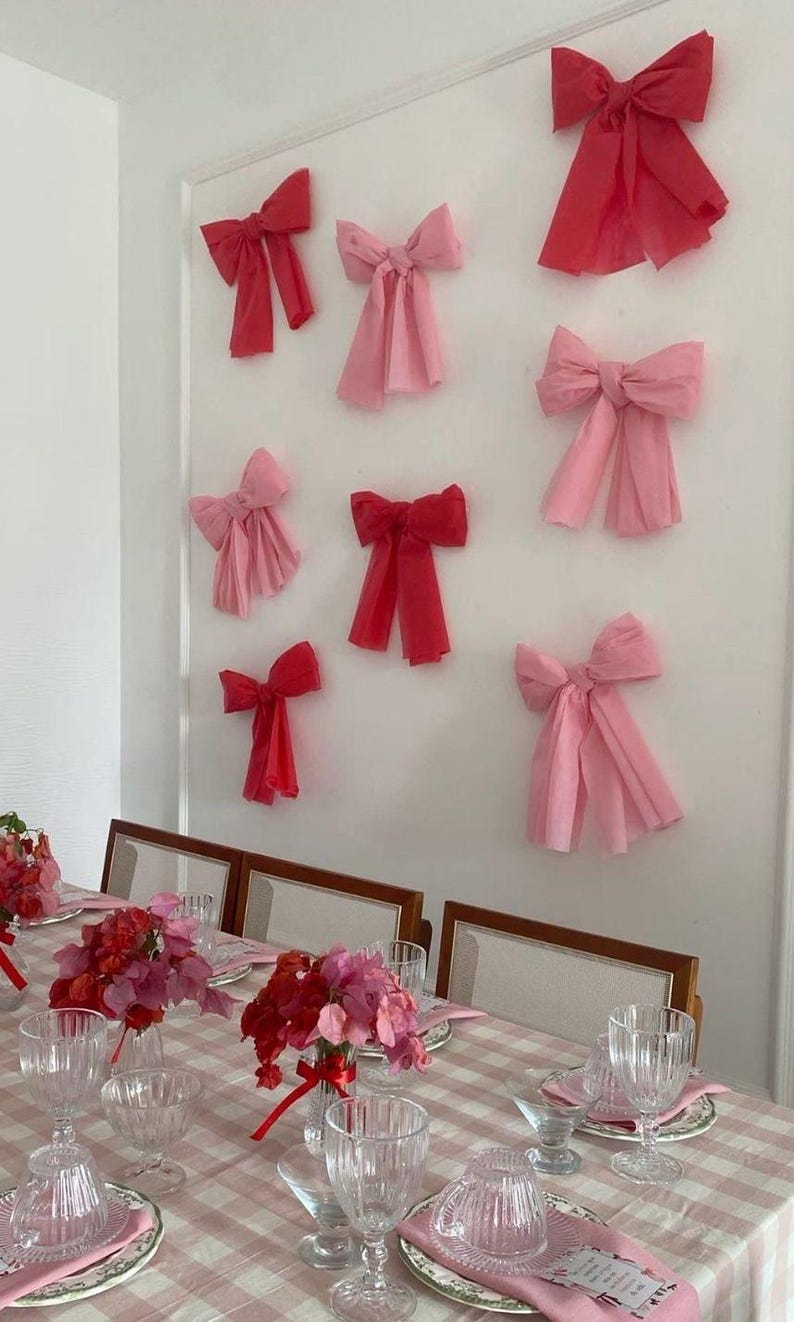 Oversized bow party decor, coquette, girly, bridal shower, birthday, baby shower image 3