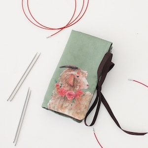 Knitting Needle Case, Crochet Hook Roll, Interchangeable Needle Case, Circular Needle Storage, Knitting Needle Organizer, Needle Holder