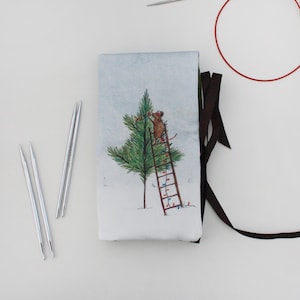 Knitting Needle Case, Clover Crochet Hook Roll, Interchangeable Needle Case, Circular Needle Storage, Knitting Needle Organizer, Notions