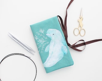 Knitting Needle Organizer, Knitting Needle Case, Crochet Hook Roll, Interchangeable Needle Case, Circular Needle Storage, Needle Holder