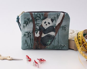 Panda Bag, Minimalist Wallet, Travel Wallet Women, Pencil Case, Makeup Organizer, Christmas Gift, Toiletry Bag, Cardholder, Zipper Pouch