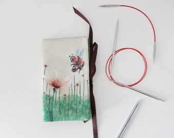 Knitting Needle Case, Crochet Hook Roll, Interchangeable Needle Case, Circular Needle Storage, Knitting Needle Organizer, Needle Holder
