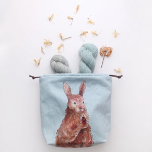 Knitting Project Bag, Gift for Knitters, Crochet Project Bag, Crochet Bag, Knitter Bag, Vegan Project Bag, Yarn Organizer, Bag