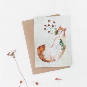 Greeting Card, Wall Art, Nursery Art Print, Rustic Home Decor, Home Decor, Nursery Wall Art, Thank You Card, Postcard, Cat Lover Gift, Art