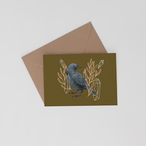 Greeting Card, Wall Art, Nursery Art Print, Rustic Home Decor, Home Decor, Nursery Wall Art, Thank You Card, Postcard, Raven Art Print, Art