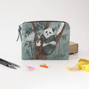 Panda Bag, Minimalist Wallet, Travel Wallet Women, Pencil Case, Makeup Organizer, Christmas Gift, Toiletry Bag, Cardholder, Zipper Pouch