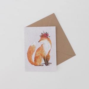 Fox Greeting Card, Wall Art, Nursery Art Print, Rustic Home Decor, Home Decor, Nursery Wall Art, Thank You Card, Postcard, Fox Art Print