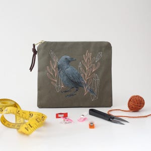 Notions Pouch, Slim Wallet, Notions Bags for Knitting, Travel Wallet Women, Pencil Case, Toiletry Bag, Cardholder, Zipper Pouch, Accessories