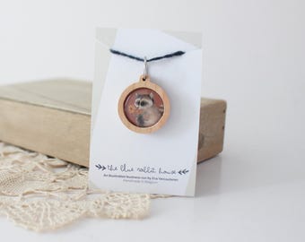 Wooden Stich Marker, Progress Keeper, Beginning of Row Marker, Stitch Marker for Knitting, Animal Illustration, Crochet Marker, Wooden Charm