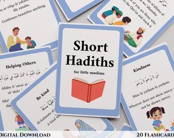 Islamic Cards For Kids|Hadith|Sunnah|Flashcard|Prophet Muhammad Sayings|Children|Digital Download PDF