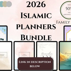 2026 Islamic Planner Printable | Muslim Digital Planner | Hyperlinked |Islamic Journal PDF image 7