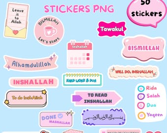 50+ Islamic Stickers for Goodnotes  Muslim Planner Clipart Digital Download (PNG,SVG,PDF) | Journaling stickers