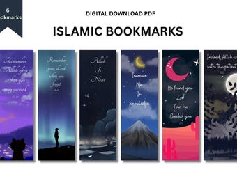 Islamitische bladwijzers, bladwijzer met koranvers | Digitale download moslim briefpapier, pdf, svg, png