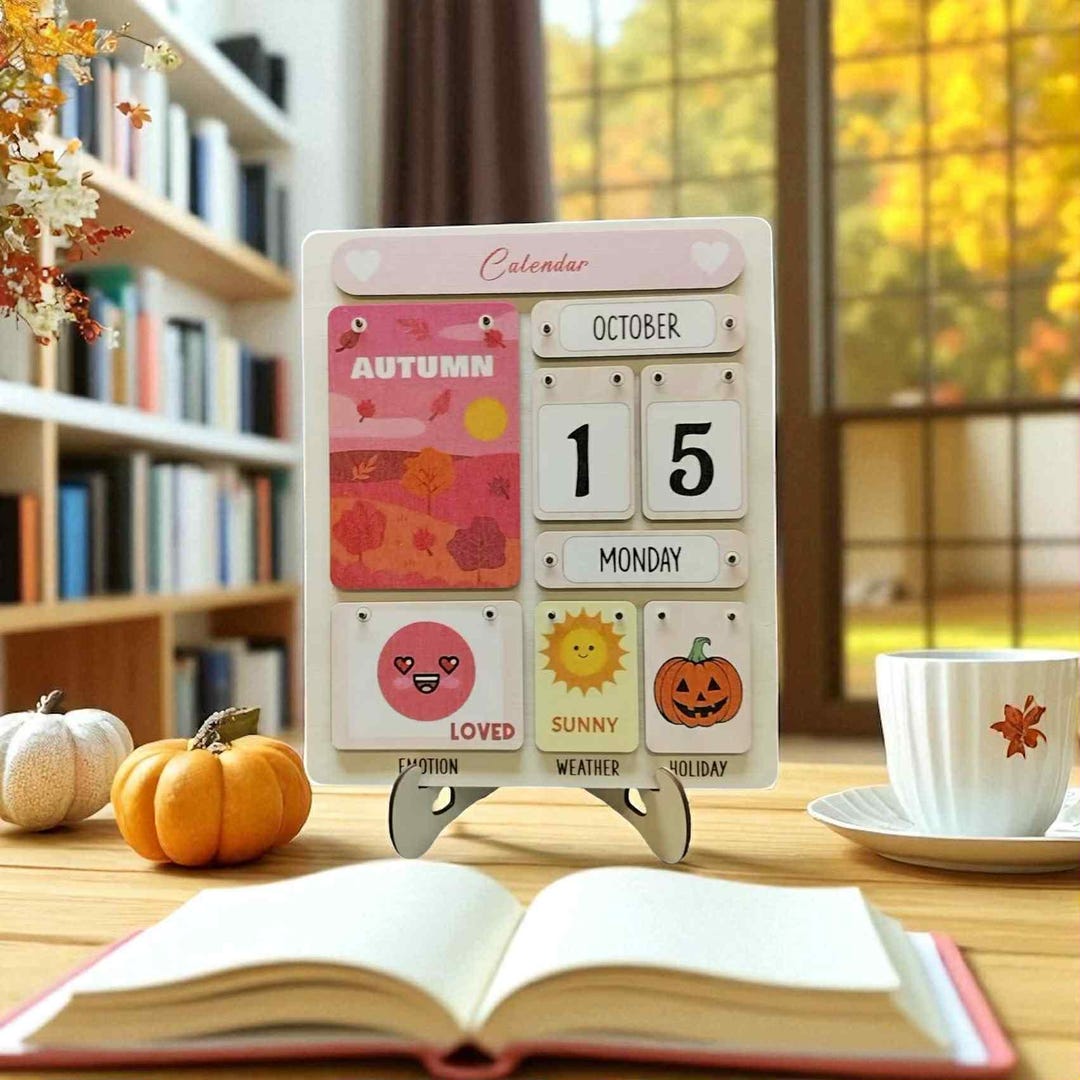 Montessori Wooden Learning Calendar – Preschool Educational Toy - Etsy