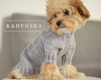Sweter dla psa, ręcznie robiony, miękki, codzienny ubranko dla zwierząt, spersonalizowany strój dla małych, średnich i dużych psów