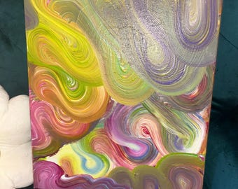 Pintura de remolino de arcoíris