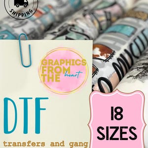 Custom DTF Gang Sheet Transfers, Ready to Press, Bulk Printing (Same Day Printing Available)