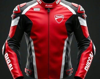 ドゥカティ バイク用牛革ジャケット、バイカーズ レーシング モーター