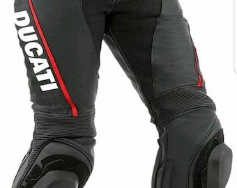 Ducati Corse motorrijbroek | Zwart met rode accenten | Beschermende motorkleding heren
