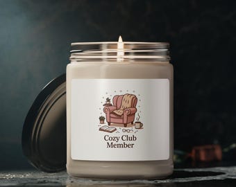 Cozy Club Member Candle, Scented Soy Candle | Hygge Christmas, Introvert Holiday