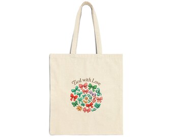 Cotton Tote Bag Floral Wreath Embroidered Canvas Market Bag Eco Reusable
