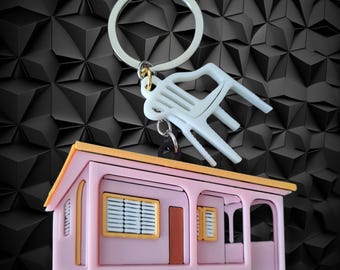 Casita rosa Concho bad bunny puerto rico keychain