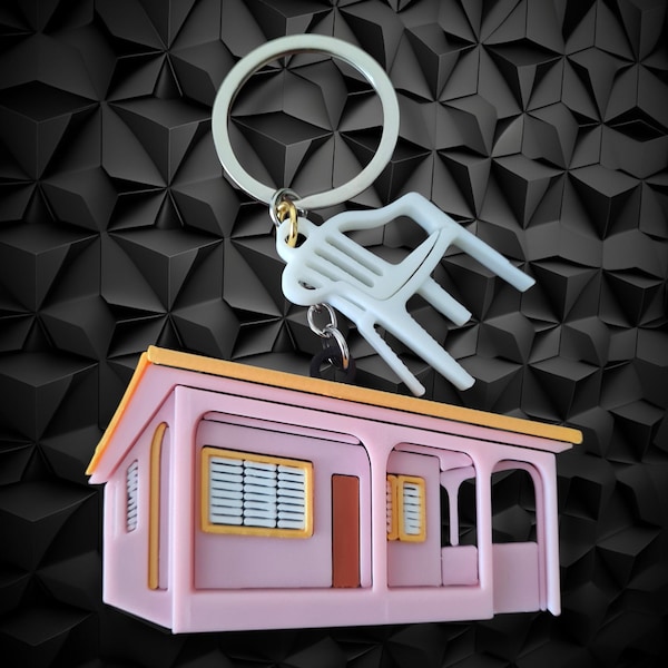 Llavero de Casita Rosa Concho Bad Bunny Puerto Rico