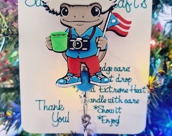 Pava sapo Concho badge reels ID holder DTMF