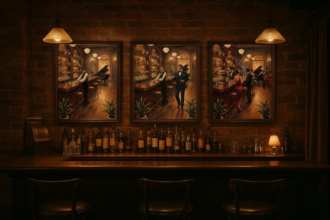 1920s Speakeasy Wall Art 3 Piece Set Digital Print: Vintage Cocktail ...