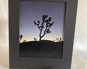 Sunrise in the Desert: Photography 8x10 Matted Photo "Silver Sunrise"