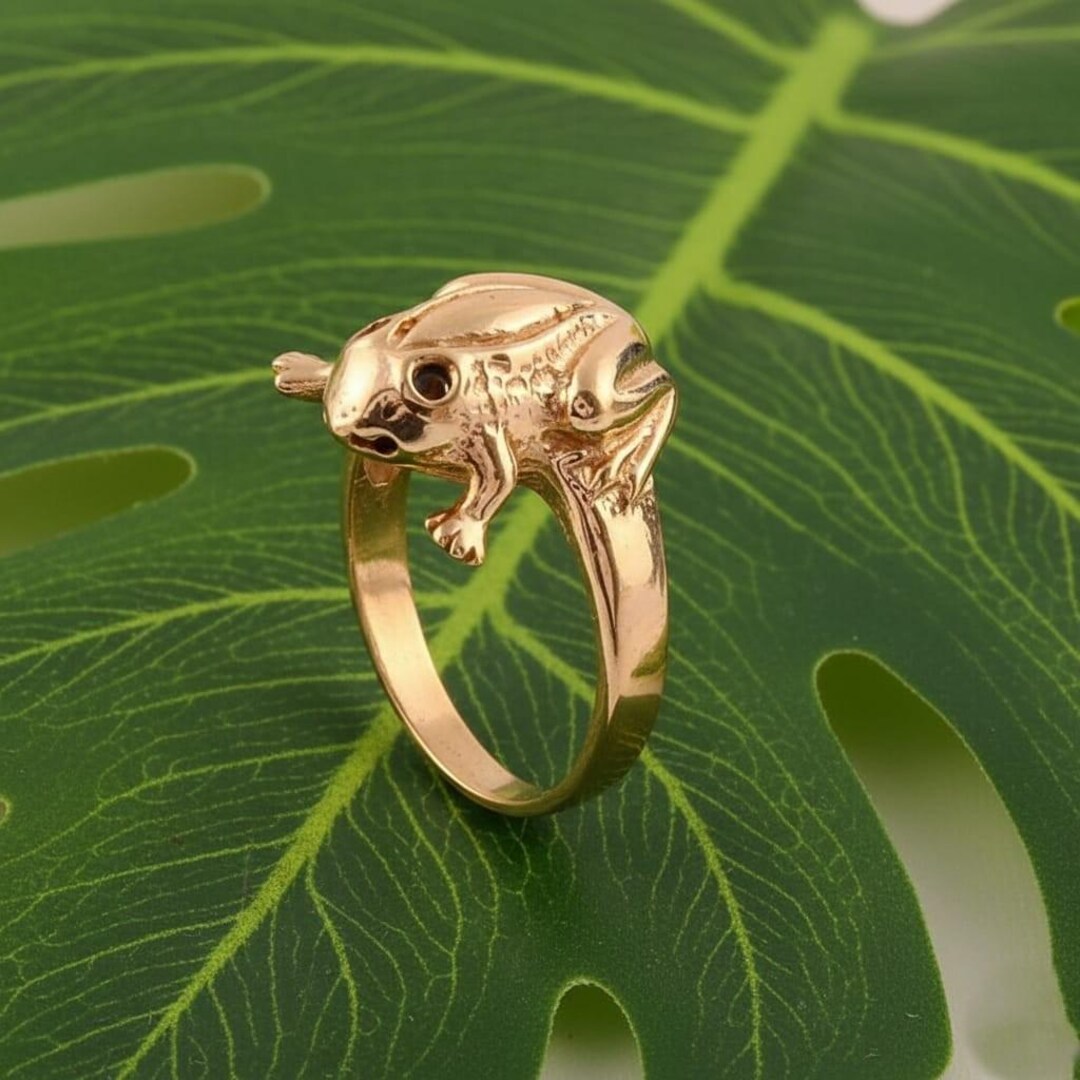 Frog Leg Rings Gold Frog Ring – Handmade Animal Jewelry for Nature Lovers, Adjustable ...