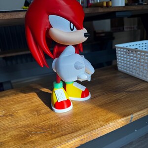 3D Printed Knuckles Sonic Hedgehog 24cm approx tall model image 2