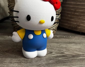Modelo de Hello Kitty impreso en 3D de aproximadamente 24 cm.