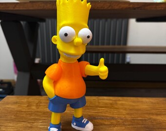 Modelo de Bart Simpson impreso en 3D de aproximadamente 24 cm