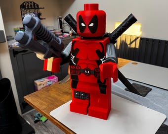 3D Printed Deadpool Lego Model 16inch
