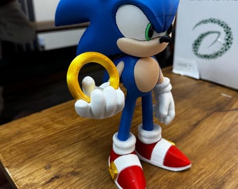 3D Printed Sonic Hedgehog 24cm approx tall model