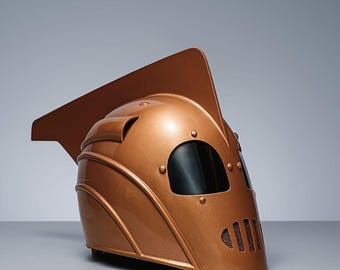 Rocketeer Helmet Prop Replica, Fully Wearable, Painted Brass or