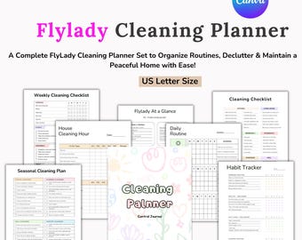Flylady Cleaning Schedule, Fly Lady Control Journal, ADHD, Cleaning Planner, Cleaning Routine, House Cleaning Checklist, Cleaning, Printable