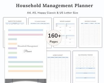 Editable Home Binder, Household Binder, Home management Binder, Life Organizer, In Case Of Emergency Binder, Family Planner PDF, Printable
