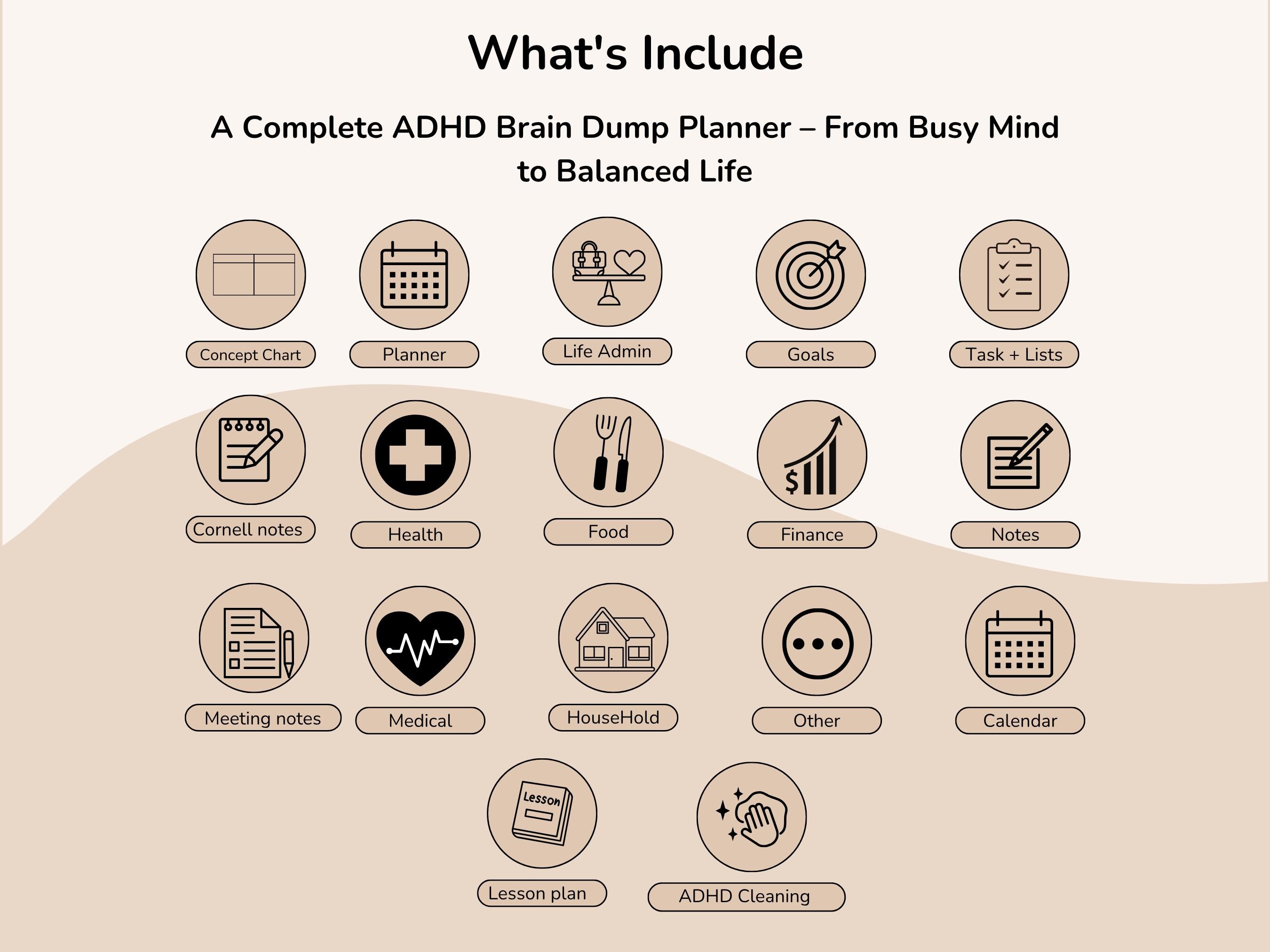 ADHD Brain Dump Template, Adult ADHD Planner, ADHD Tracker, Priority ...