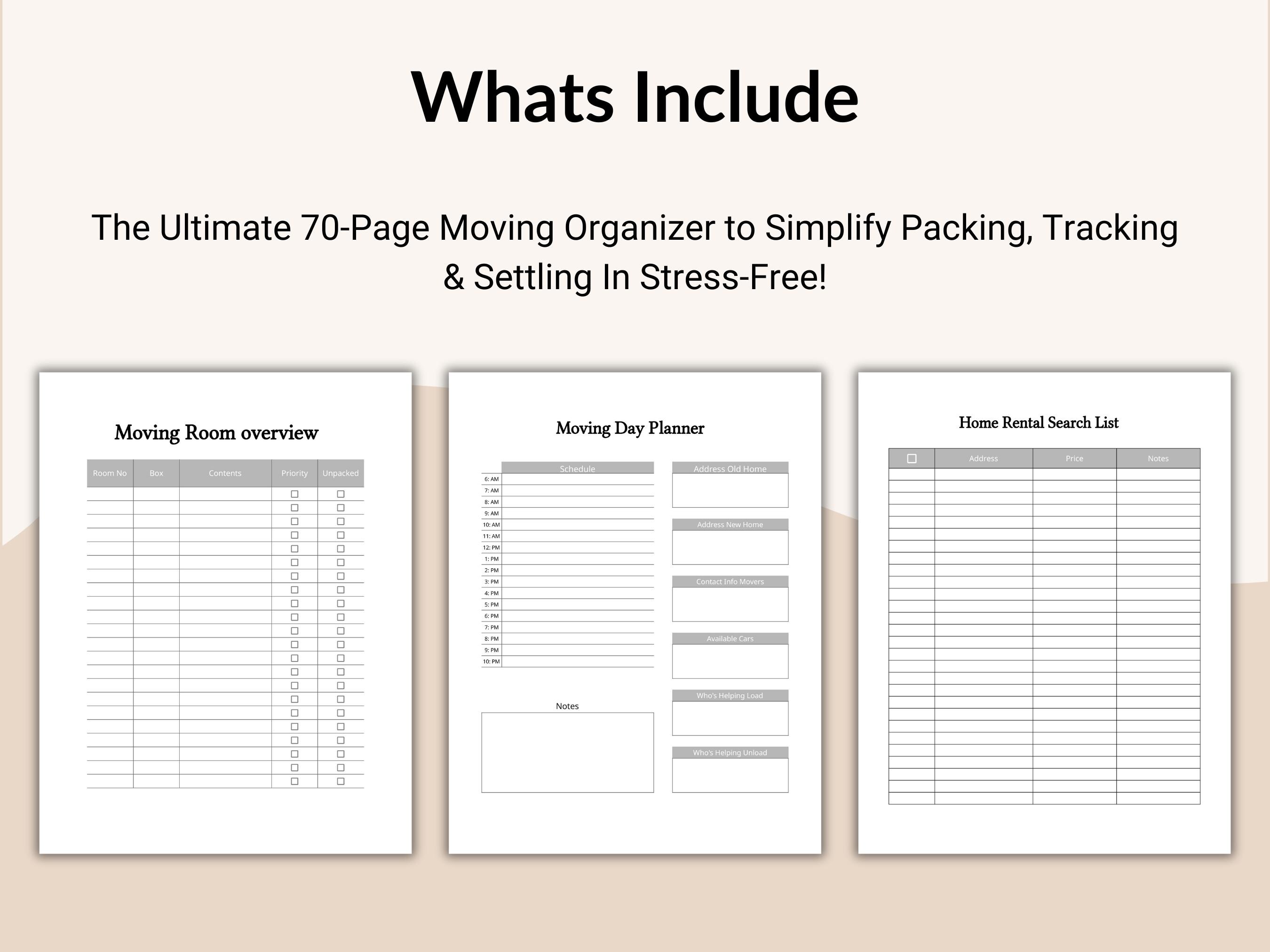 Moving Planner PDF, Editable Moving Checklist, Relocation Planner ...