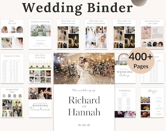 Editable Wedding Day Planner Binder, Wedding Planner Template, Wedding Planner Book, Wedding Itinerary, Wedding Checklists, Engagement Party