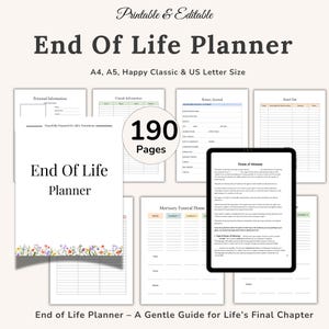 End Of Life Planner Bundle, Life Binder, Last Wishes, What If Binder, Will & Final Preparation, Emergency Binder, Estate Planning, Printable